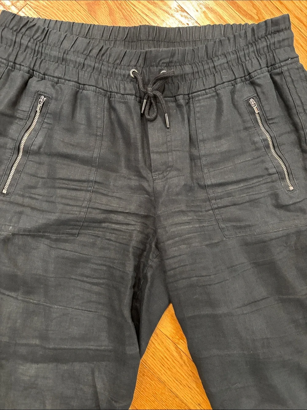 Athleta Black Men's Relaxed Drawstring Joggers with Zip Pockets